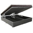 Ver imagem 5 de Cama Box Baú Queen Sintético Bipartido + Colchão Elegance Ortopédico Espuma D33 Extra Firme 158x198x