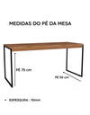 Ver imagem 2 de Mesa Gamer Diretor Pés de Ferro Computador Setup Gamer 150x60cm - Freijó/Preto