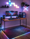 Ver imagem 1 de Mesa Gamer Diretor Pés de Ferro Computador Setup Gamer 150x60cm - Freijó/Preto
