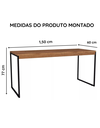 Ver imagem 5 de Mesa Gamer Diretor Pés de Ferro Computador Setup Gamer 150x60cm - Freijó/Preto