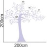 Adesivo de Parede Infantil Arvore BELA de 2 Metros de Altura - - 3