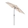Ombrelone Guarda Sol 2,40m Alumínio Articulado Manivela Mor Cor:bege Bege - 8