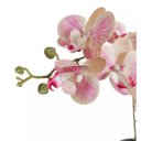 Ver imagem 4 de Arranjo de Sala Mesa Flores Orquídeas Artificiais Vaso Vidro