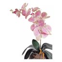 Ver imagem 2 de Arranjo de Sala Mesa Flores Orquídeas Artificiais Vaso Vidro