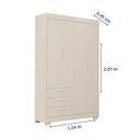 Ver imagem 3 de Quarto para Bebê Completo com Berço Evolution 4 em 1 Zaki Bege/Areia Fosco