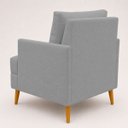 Ver imagem 3 de Poltrona Decorativa Serena para Sala Recepção Escritório Bouclé Premium Luxo Almofada Solta Contempo