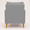 Ver imagem 4 de Poltrona Decorativa Serena para Sala Recepção Escritório Bouclé Premium Luxo Almofada Solta Contempo