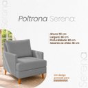 Ver mais imagens de Poltrona Decorativa Serena para Sala Recepção Escritório Bouclé Premium Luxo Almofada Solta Contempo