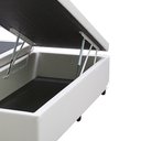 Ver imagem 2 de Base Box Baú Casal Blindado Bipartido AColchoes Sintético Branco 41x138x188