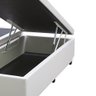 Base Box Baú Casal Blindado Bipartido AColchoes Sintético Branco 41x138x188 - 2