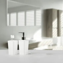 Ver imagem 2 de Kit Banheiro Porta Sabonet Liquid Porta Objeto Cristal Astra
