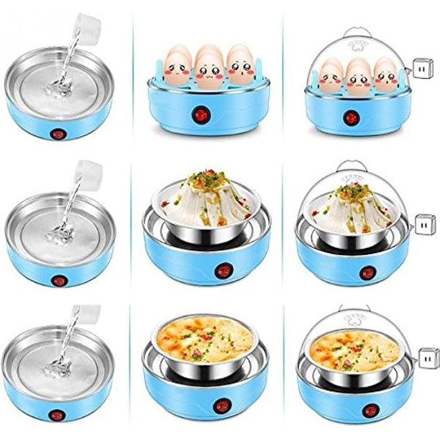 Cozedor Ovos Portátil Elétrica de Ovo Cozido 110v - Cozinha Ovos Legumes a Vapor Prático e Rápido - 4