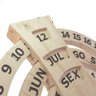 Calendário Criativo Perpétuo em Madeira Pinus Cru:liso - 2