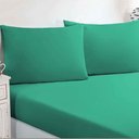 Ver imagem 2 de Jogo de Cama Malha Lençol 100% Algodão Gran Moratta 2 Peças Solteiro - Verde Jade
