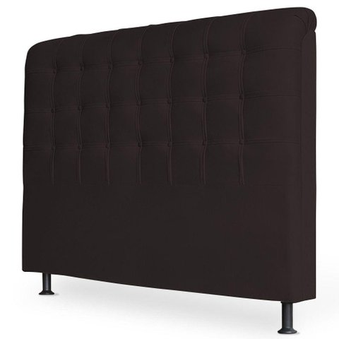 Cabeceira Estofada Box Casal King Louise 195cm Marrom Cacau