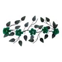 Ver imagem 1 de Enfeite de Parede Decorativo Todo de Ferro 5 Rosas:verde