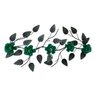 Enfeite de Parede Decorativo Todo de Ferro 5 Rosas:verde - 1
