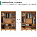 Ver imagem 4 de Guarda Roupa Casal Domus 4 Portas de Bater 3 Gavetas MDP e MDF Cedro Milani Movelaria