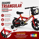 Ver imagem 6 de Bicicleta Infantil Aro 12 Vermelha Baby Style Speedy com Rodinhas Removíveis Cesto Cestinha Menino m
