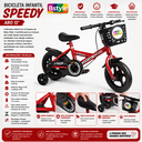 Ver imagem 5 de Bicicleta Infantil Aro 12 Vermelha Baby Style Speedy com Rodinhas Removíveis Cesto Cestinha Menino m