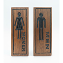 Ver imagem 5 de Placas para Banheiro Masculino e Feminino em Madeira Maciça Rústica