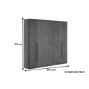 Ver imagem 2 de Quarto Completo Modu +1CÔMODA QC375 Jatoba/Areia - Santos Andirá