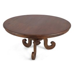 Mesa Redonda em Madeira Maciça 8 lugares Phil 160cm Canela - 2