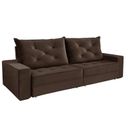Ver imagem 3 de Sofá Retrátil e Reclinável 4 Lugares Berlim Evidence Suede Marrom