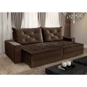 Ver imagem 2 de Sofá Retrátil e Reclinável 4 Lugares Berlim Evidence Suede Marrom