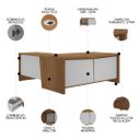 Ver imagem 3 de Mesa para Escritório em L Chefia 190cm Corp A06 Freijó/branco - Mpozenato