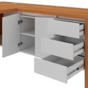 Ver imagem 5 de Mesa para Escritório em L Chefia 190cm Corp A06 Freijó/branco - Mpozenato