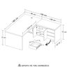 Mesa para Escritório em L Chefia 190cm Corp A06 Freijó/branco - Mpozenato - 4