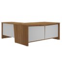 Ver imagem 1 de Mesa para Escritório em L Chefia 190cm Corp A06 Freijó/branco - Mpozenato
