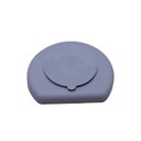 Ver imagem 3 de Kit 4 Peças Alimentação Bebê Silicone Prato Copo Garfo e Colher Cinza