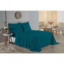 Ver imagem 4 de Jogo de Cama Casal Nobre 4 Peças Lençol com Elástico de 30cm de Altura Malha 100% Algodão - Petr