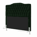 Ver imagem 2 de Cabeceira Estofada Decorativa Pollux Para Cama Box 140 Para Cama de Casal Sued Verde Aradecor