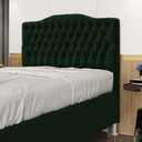 Ver imagem 1 de Cabeceira Estofada Decorativa Pollux Para Cama Box 140 Para Cama de Casal Sued Verde Aradecor