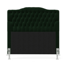 Ver imagem 3 de Cabeceira Estofada Decorativa Pollux Para Cama Box 140 Para Cama de Casal Sued Verde Aradecor