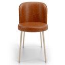 Ver imagem 2 de Kit 6 Cadeiras Sala de Jantar Estofada Gavi Arena L02 Couríssimo Camel - Lyam Decor