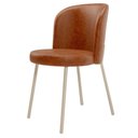 Ver imagem 5 de Kit 6 Cadeiras Sala de Jantar Estofada Gavi Arena L02 Couríssimo Camel - Lyam Decor