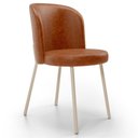 Ver imagem 7 de Kit 6 Cadeiras Sala de Jantar Estofada Gavi Arena L02 Couríssimo Camel - Lyam Decor