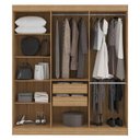 Ver imagem 3 de Guarda Roupa Casal Ipê 6 Portas Freijó Fosco - Kits Paraná