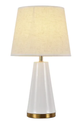 Ver imagem 1 de Abajur Horus 001b E27x1 Branco com Dourado Nitrolux