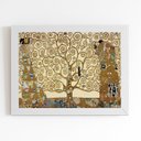 Ver imagem 1 de A Árvore da Vida Gustav Klimt Quadro Moldura Branca 60x40cm