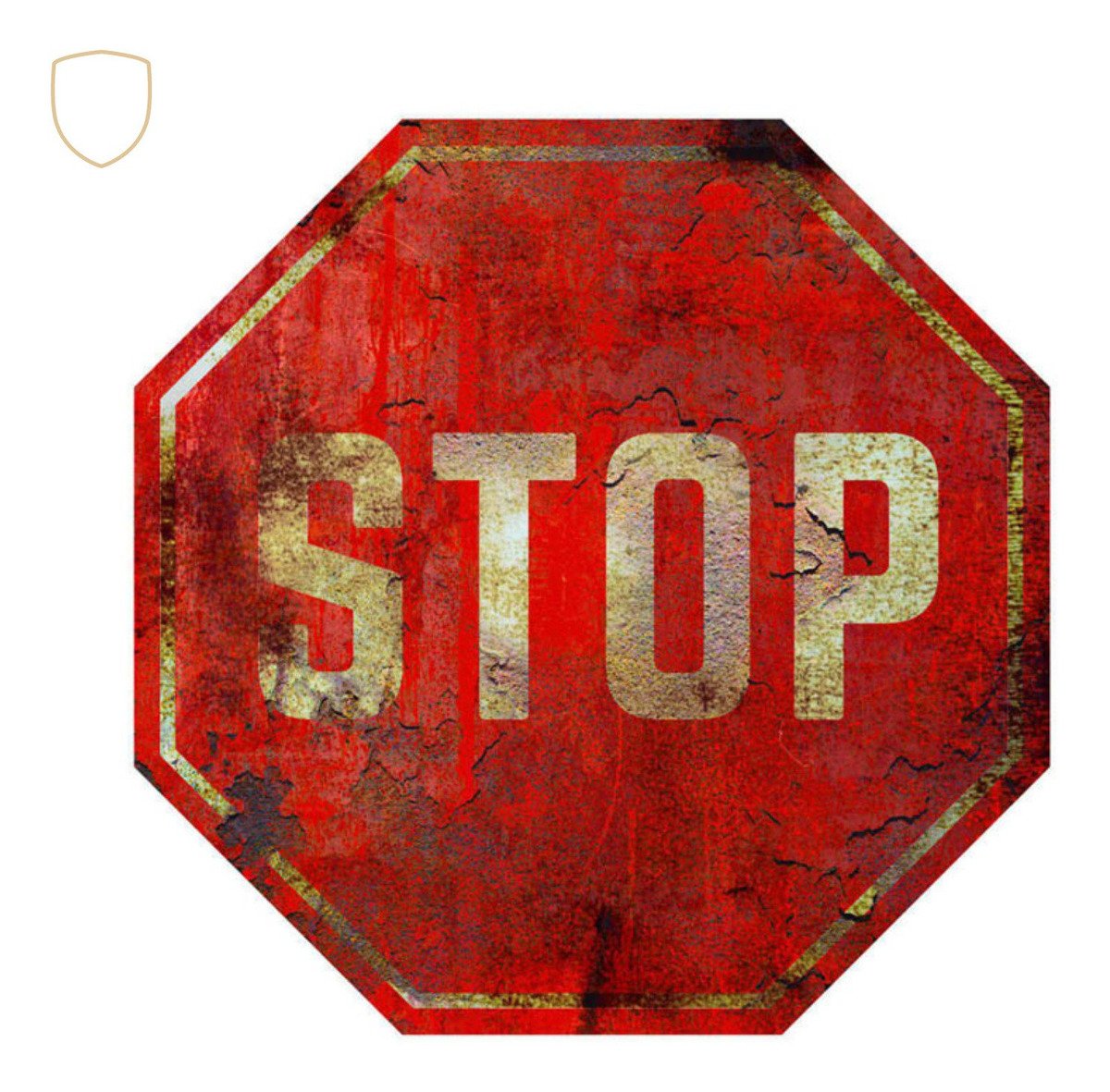 Placa Decoração Stop Old Trânsito Mecânica Decorativa:stop