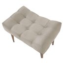 Ver imagem 2 de Puff Banqueta Decorativa Para Sala E Quarto Requinte Suede Bege - LM DECOR