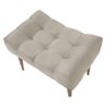Puff Banqueta Decorativa Para Sala E Quarto Requinte Suede Bege - LM DECOR - 2