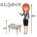 Ver imagem 3 de Puff Banqueta Decorativa Para Sala E Quarto Requinte Suede Bege - LM DECOR