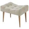 Puff Banqueta Decorativa Para Sala E Quarto Requinte Suede Bege - LM DECOR - 1