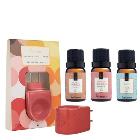 Aromatizador Colors Vermelho com 3 Essências Sensacionais Via Aroma